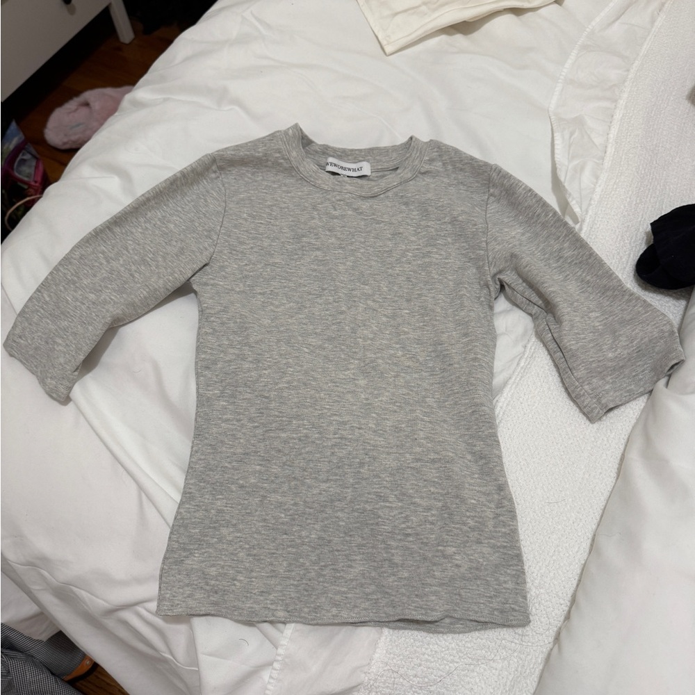 WeWoreWhat Fitted Ribbed Crewneck T-Shirt